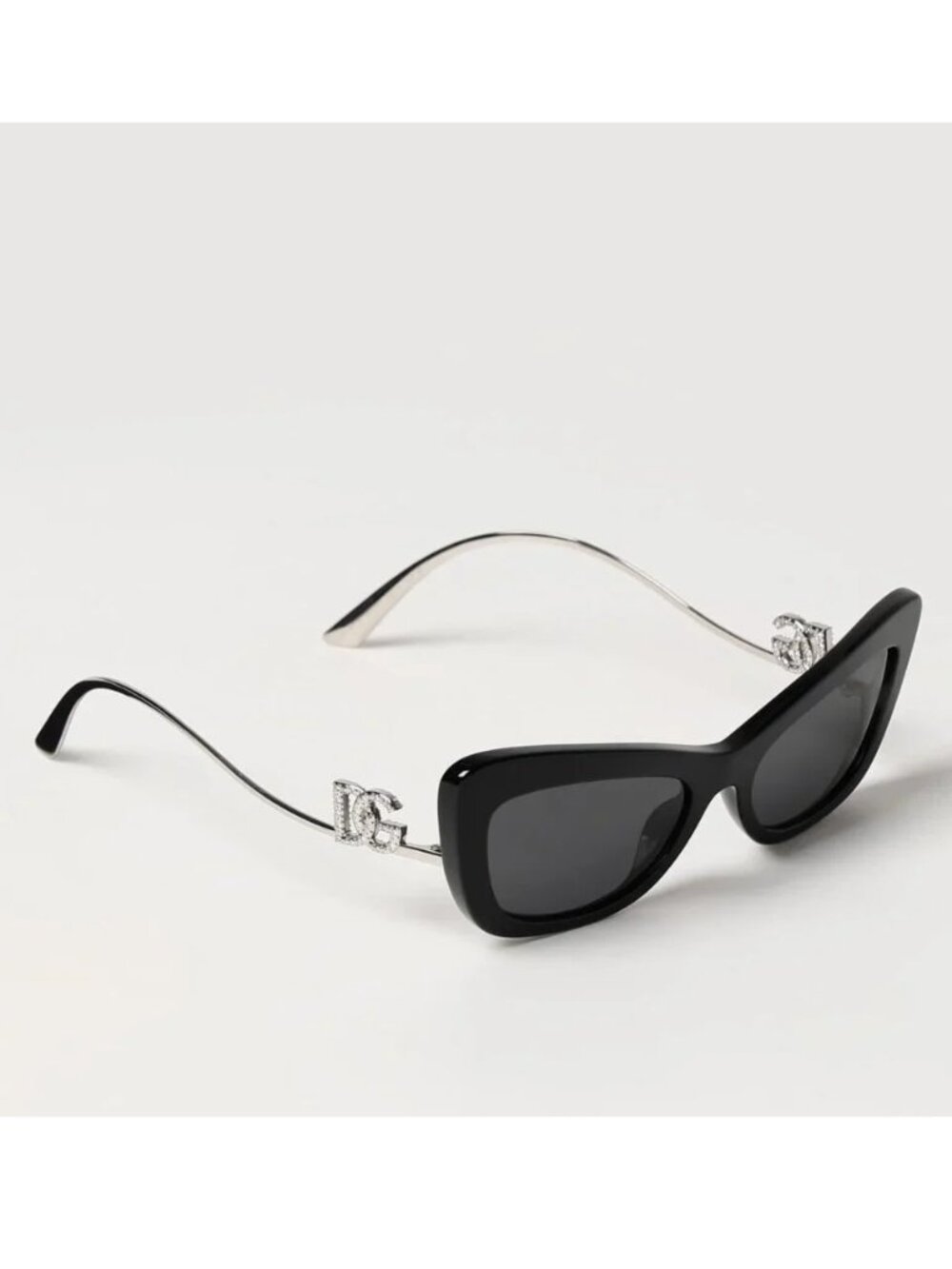 NEW DOLCE & GABBANA DG4467B Cat Eye Sunglasses - Black Frame, Dark Grey Lenses